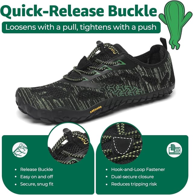 Detalle de SAGUARO Scarpe da trail running barefoot unisex con punta ampia e suola antiscivolo