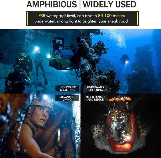 Thumbnail 6 de Genwiss 2000 lumen torcia subacquea