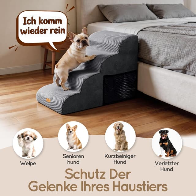 Thumbnail 4 de Thihome Hundetreppe 4 Stufen 73×40×53 cm