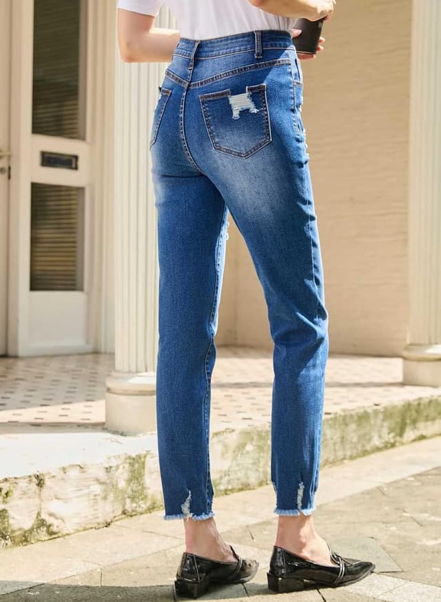Detalle 2 de EVALESS High Waisted Tummy Control Jeans