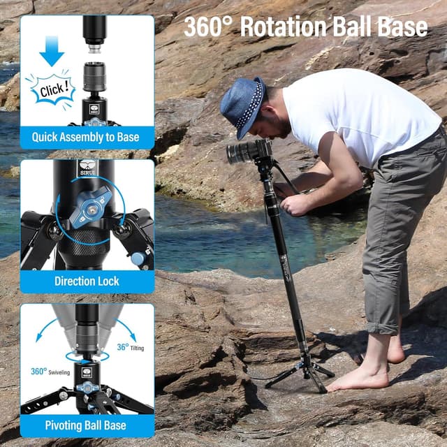 Thumbnail 6 de SIRUI SVM-145 camera monopod 145cm carbon