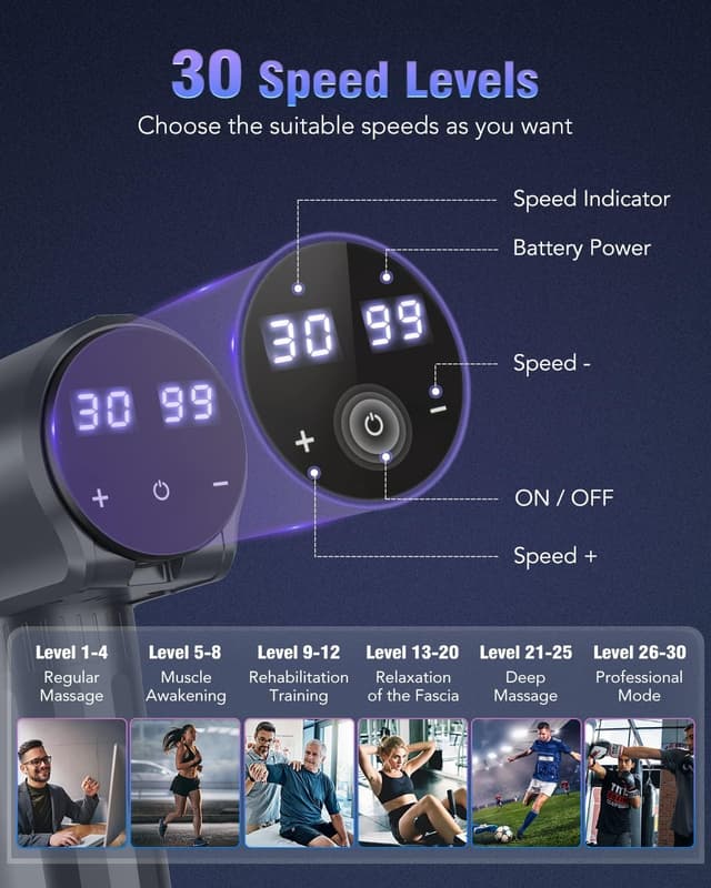 Thumbnail 1 de Pistola Masajeadora Lefity 30 velocidades