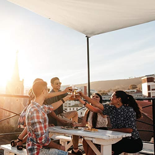 Detalle 2 de Relaxdays Toldo Vela Rectangular 2x3 m beige ☂