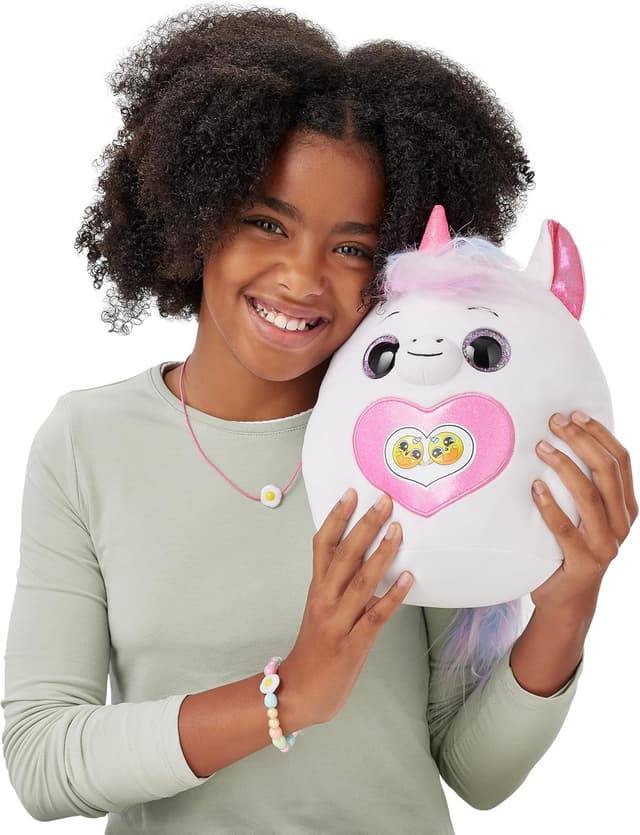 Detalle 2 de Rainbocorns Eggzania Surprise Mania Bunnycorn – Plüschtier mit über 20 Überraschungen und Zubehör