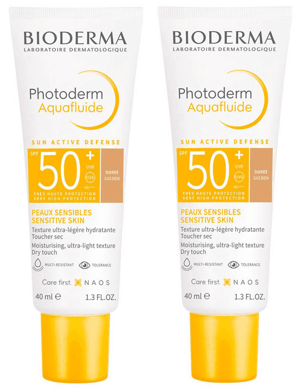Imagen de Bioderma Photoderm Aquafluido SPF50+ Color Dorado 2x40 ml en OfertitasTOP