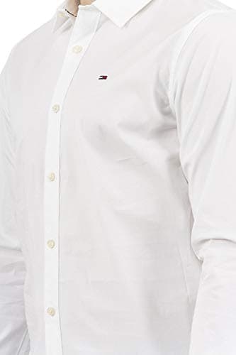 Detalle de Tommy Jeans Tjm Original Stretch Shirt Dm0dm04405 Camisa Blanco L