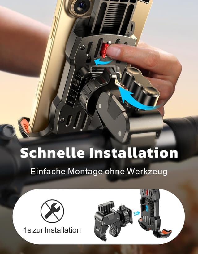 Detalle 2 de Rolgno Handyhalterung Fahrrad für 6,9 Zoll