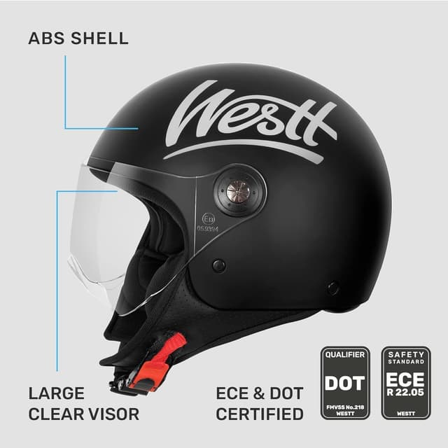 Detalle 2 de Westt Casco Jet ECE 22.06 1100 g