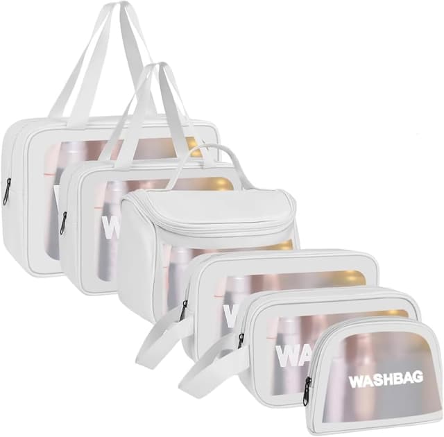 Detalle de Aucuu Clear Toiletry Bags 6 Pack