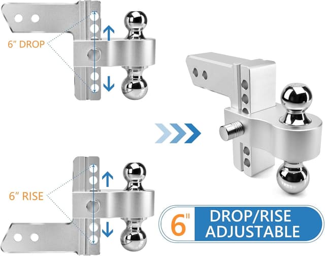Detalle 2 de Tlvuvmo Adjustable Trailer Hitch 18,500 LBS 🚚