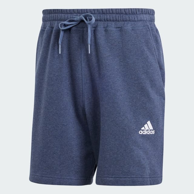 Detalle de adidas Seasonal Essentials Mélange: pantalón corto azul para el día a día