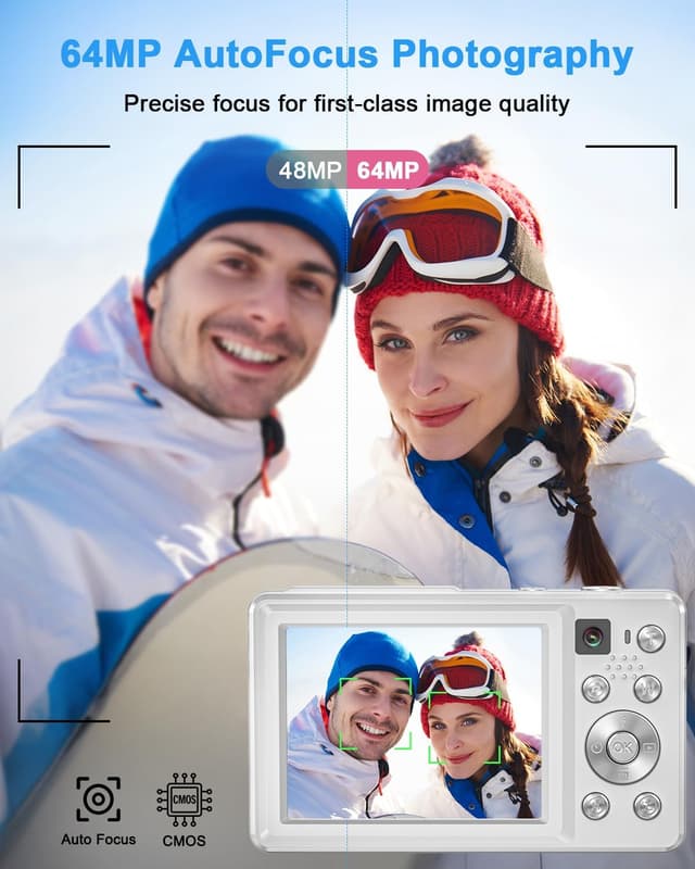 Detalle 2 de Camkory 4K 64MP Digitalkamera mit 16x Zoom