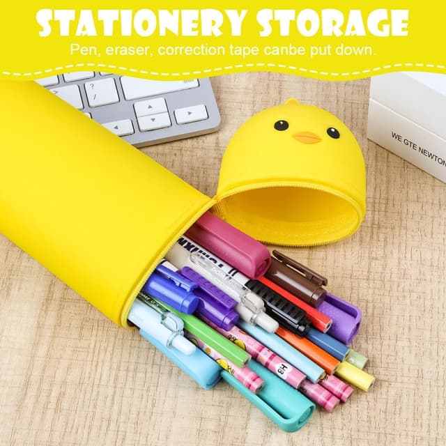 Detalle de Vicloon astuccio telescopico in silicone 2 in 1 con cerniera impermeabile “Pulcino”