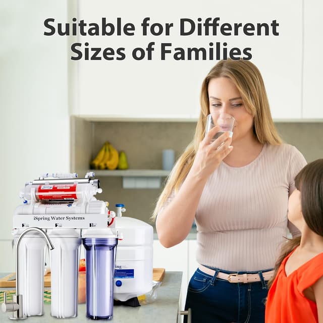 Detalle 2 de iSpring RCC7AK-UV 7-Stage Under Sink Reverse Osmosis System with Alkaline Remineralisation + UV, 75 GPD