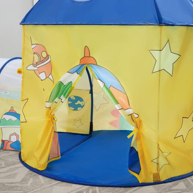 Thumbnail 6 de SONGMICS 3-in-1 Kids Play Tent, Tunnel & Ball Pit (Rocket Theme) for Indoor/Outdoor Play