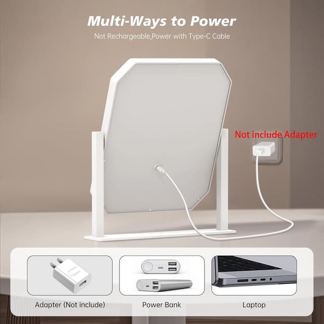 Thumbnail 3 de Aourow Hollywood Miroir LED 8 lumières 360°