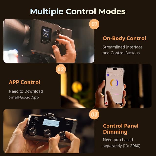 Thumbnail 5 de SMALLRIG RC 220B Pro 220W bi‑colour video light