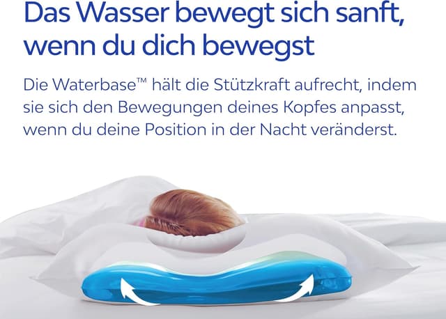 Detalle de Mediflow „Das erste & Original“ Wasserkissen für Nackenunterstützung (40 x 80 cm)