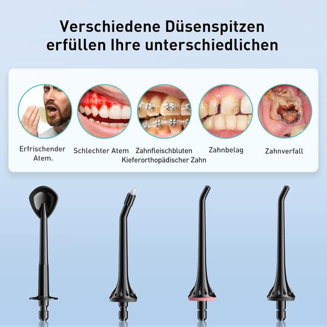 Thumbnail 4 de COSLUS Munddusche Kabellos 300ml 30 Tage Akku