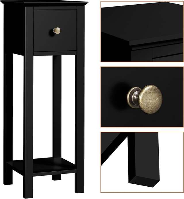 Detalle de Yaheetech slim bedside tables set of 2