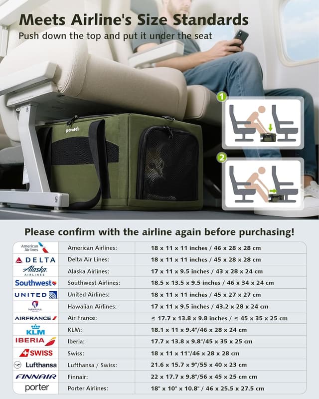 Detalle de Pecute cat carrier 55 x 40 x 23 cm