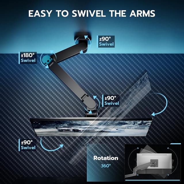 Detalle de ARES WING monitor wall mount 44lb VESA