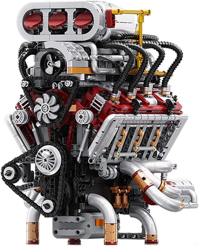 Detalle de muuchuu Technik V8 – Kit di montaggio motore V8 STEM in 2347 pezzi (motore a pistoni)