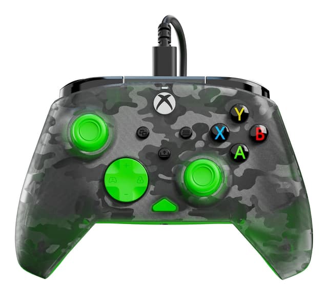 Detalle de Turtle Beach Rematch Core Ghost (Schwarz Camouflage/Grün) – Wired Gaming-Controller für Xbox Series X|S, Xbox One & Windows-PCs