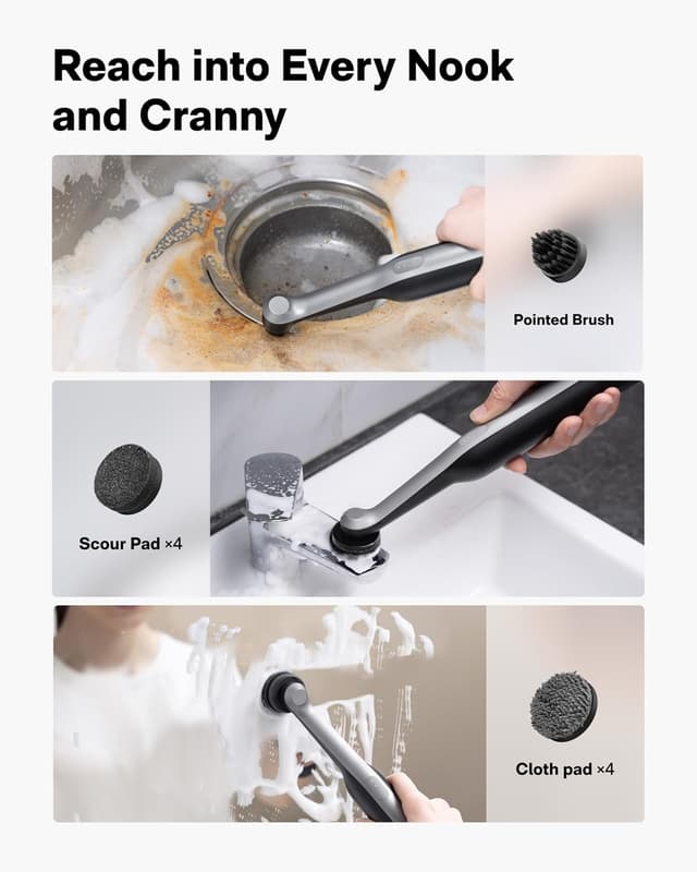 Thumbnail 4 de HOTO Wand Electric Spin Scrubber grout cleaning