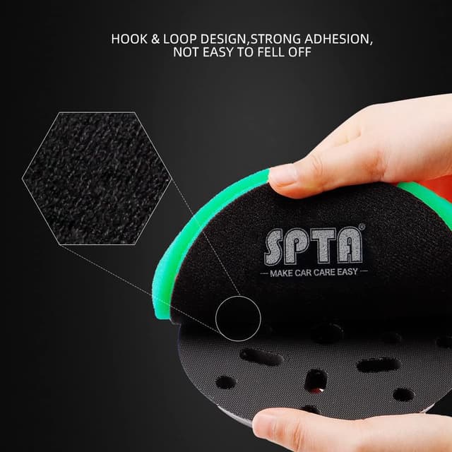 Detalle de SPTA 5pcs Hex Logic polishing pads & foam sponges (5 inch) for eccentric polishing machines