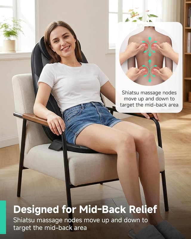 Detalle 2 de SNAILAX Shiatsu Asiento Masajeador