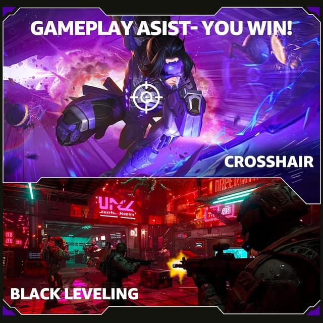 Detalle de Gawfolk 32-Inch Curved Gaming Monitor (180Hz QHD 2560x1440) with FreeSync, DisplayPort & HDMI