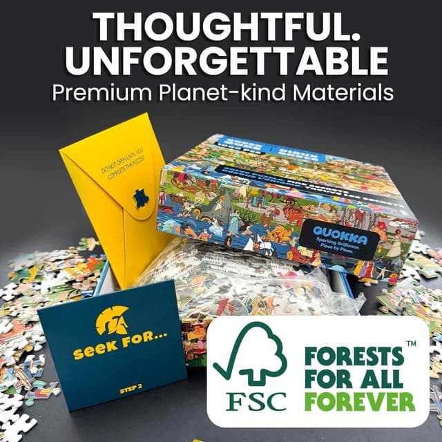 Thumbnail 6 de QUOKKA 1000-Piece Greek Gods Jigsaw Puzzle for Adults with Audio Story and Hidden Secrets