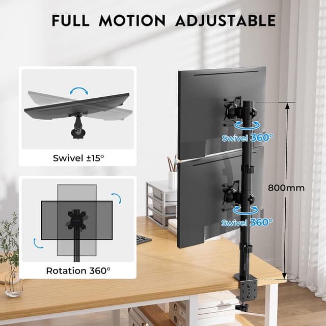 Thumbnail 4 de BONTEC Supporto Doppio Schermo Verticale 13–34