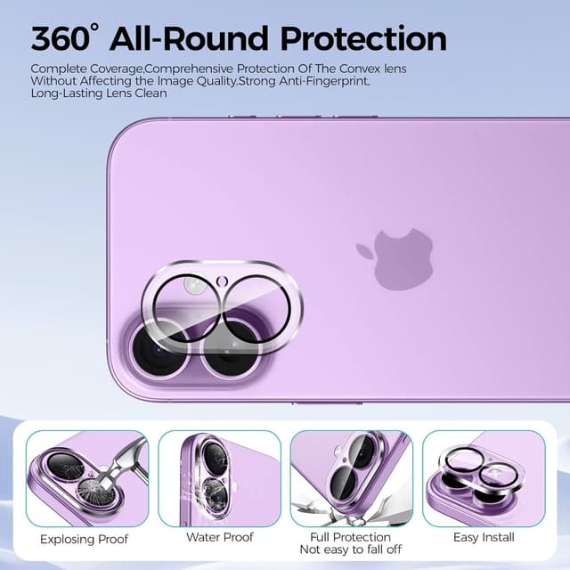 Thumbnail 3 de Niphabe 3 Pièces Verre Trempé iPhone 17