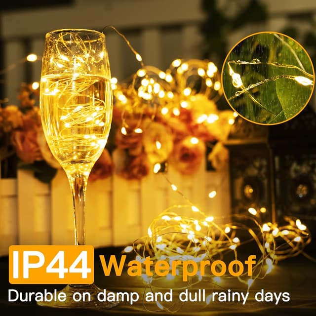 Detalle de Ollny 2 Packs 5m 50 LED Fairy Lights Warm White