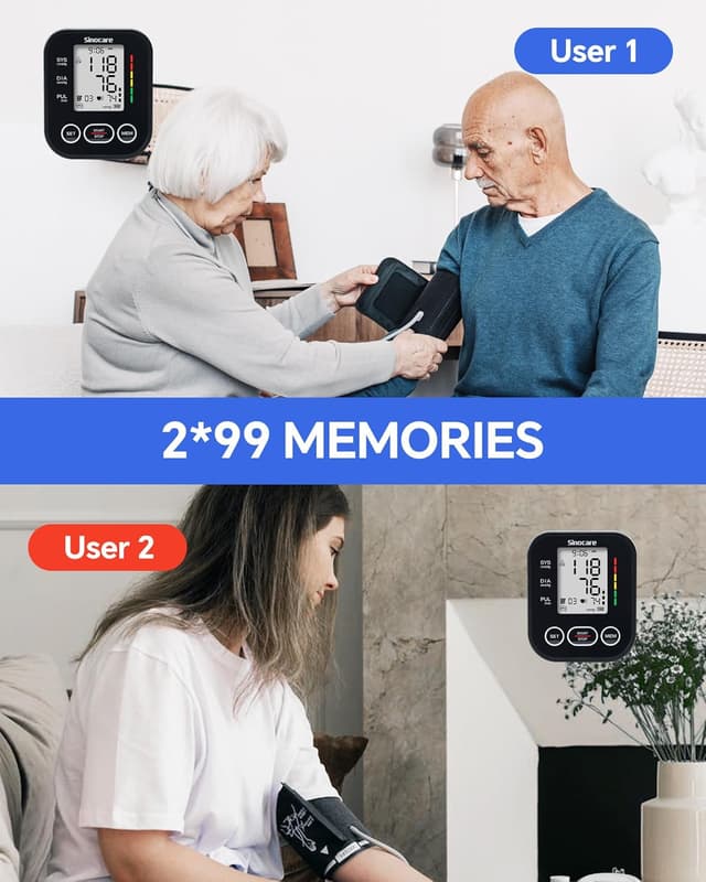 Thumbnail 2 de sinocare Blood Pressure Monitor Two-User 1 cuff 🩺