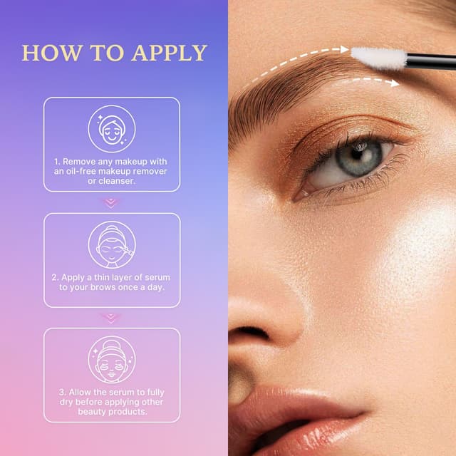 Detalle de VieBeauti Eyebrow Growth Serum (3 mL) for Longer, Fuller, Thicker-Looking Brows