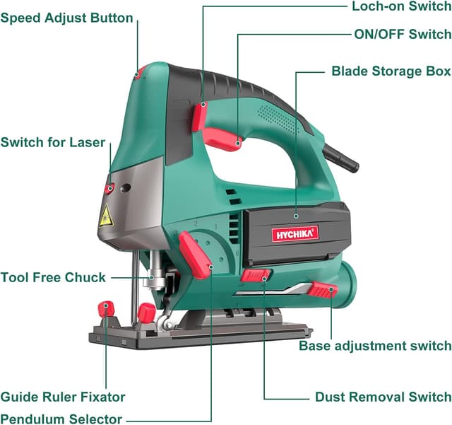 Thumbnail 1 de HYCHIKA 800W Jigsaw 110mm Depth