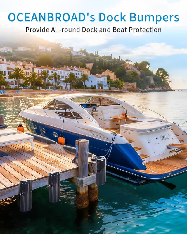 Detalle 2 de OCEANBROAD Permanent Dock Bumpers (5mm PVC) with Stainless Steel Hardware