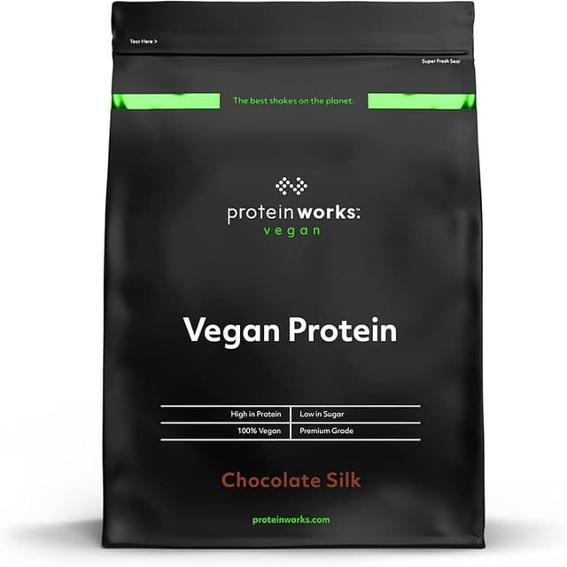 Detalle de Protein Works Proteína Vegana de Chocolate, 1 kg 🍫