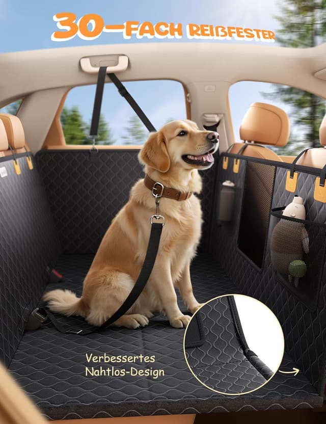 Detalle 2 de Lamicall Hundedecke Auto Rückbank – wasserdichte Hundematte für Rücksitze (bis 195 kg Tragkraft)