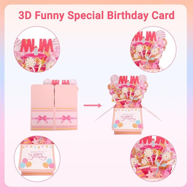 Detalle de Kaempe Mum Pop Up birthday card 3D