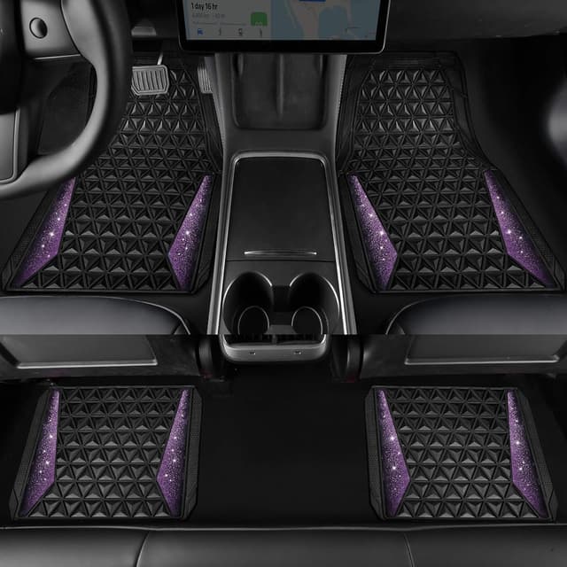 Thumbnail 4 de CAR PASS Bling Rubber Car Mats 25.8"