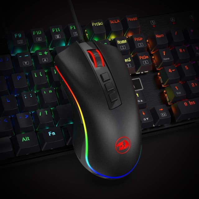 Detalle de Redragon M711 wired gaming mouse with 10,000 DPI and customisable RGB lighting