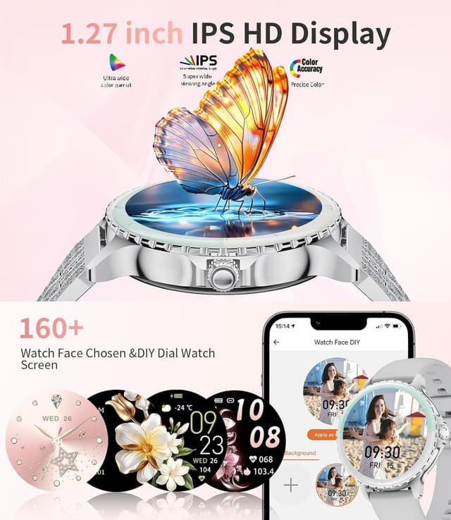 Detalle de LIGE Smart Watch Women Phone Call 1.27 inch