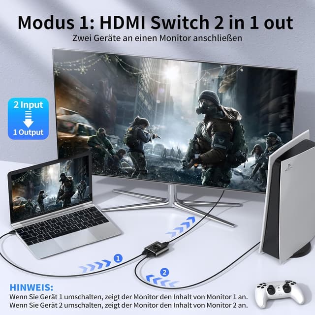 Detalle 2 de Fokky HDMI Switch 4K@60Hz bidirektional