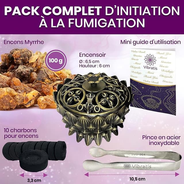 Detalle 2 de Coffret encens myrrhe 100g 🕯