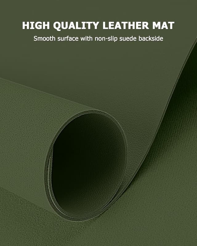 Detalle de MOLMO Non-Slip Desk Mat (Dark Green) – Waterproof desk pad & large mouse pad, 120 x 43 cm