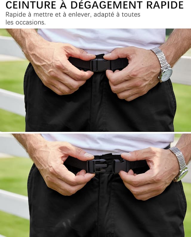 Detalle de NANAMEEI Pantacourt cargo homme 3/4 à poches multiples, bermuda long de travail pour l’été